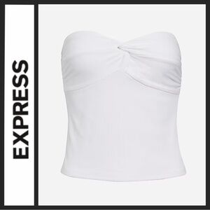 NWT Express Body Contour Ribbed Twist Cropped Tube Top